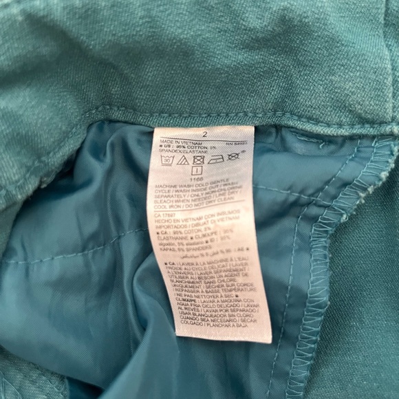 Old Navy Pixie Ankle Pants, Teal, Size 2 - Picture 5 of 8